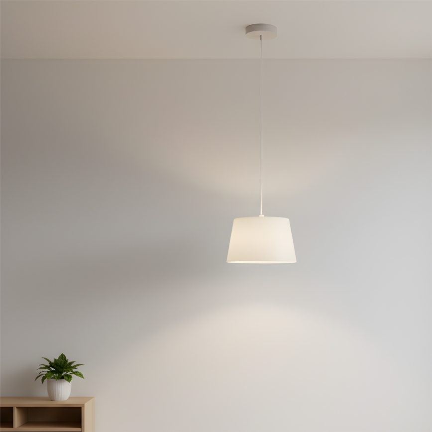 Pendelleuchte an Kabel AIDA 1xE27/60W/230V Ø 25 cm Eiche/Weiß