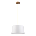 Pendelleuchte an Kabel AIDA 1xE27/60W/230V Ø 35 cm Eiche/Braun/Weiß