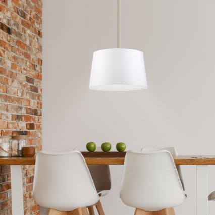 Pendelleuchte an Kabel AIDA 1xE27/60W/230V Ø 35 cm Eiche/Braun/Weiß