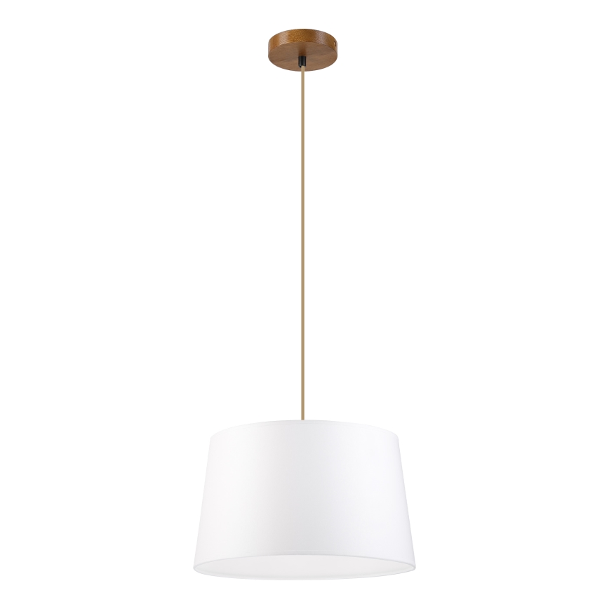 Pendelleuchte an Kabel AIDA 1xE27/60W/230V Ø 35 cm Eiche/Braun/Weiß