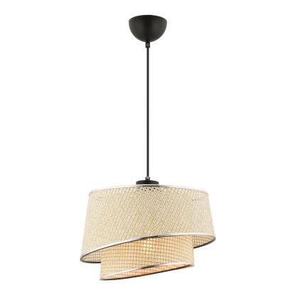 Pendelleuchte an Kabel BARETTE 1xE27/60W/230V creme/glänzender Chrom