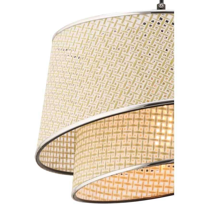 Pendelleuchte an Kabel BARETTE 1xE27/60W/230V creme/glänzender Chrom