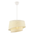 Pendelleuchte an Kabel BARETTE 1xE27/60W/230V creme