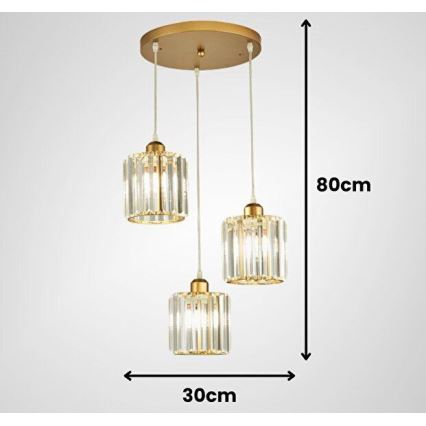 Pendelleuchte an Kabel BELLA 3xE27/40W/230V goldfarben