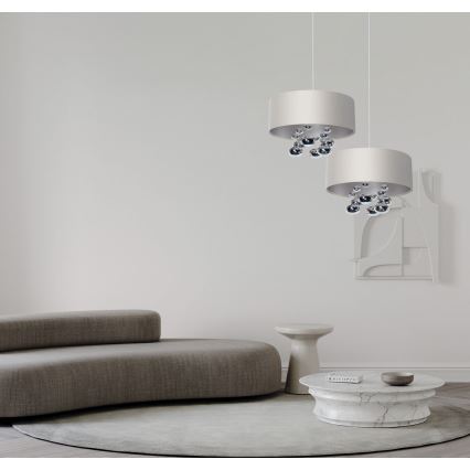 Pendelleuchte an Kabel BUBBLE 1xE27/60W/230V Ø 40 cm weiß