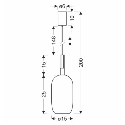 Pendelleuchte an Kabel BUENO 1xGX53/9W/230V Ø 15 cm rauchbraun