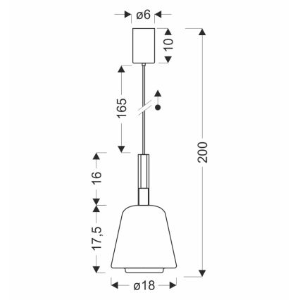 Pendelleuchte an Kabel BUENO 1xGX53/9W/230V Ø 18 cm rauchschwarz