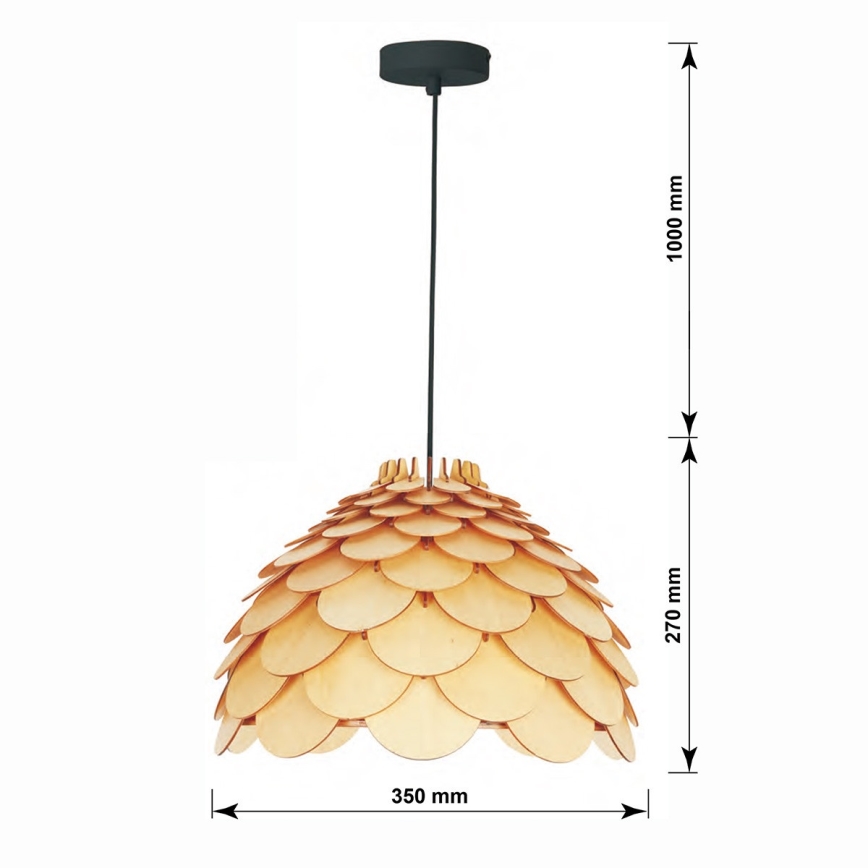 Pendelleuchte an Kabel BURGO, 1x E27/60W/230V, Ø 35 cm