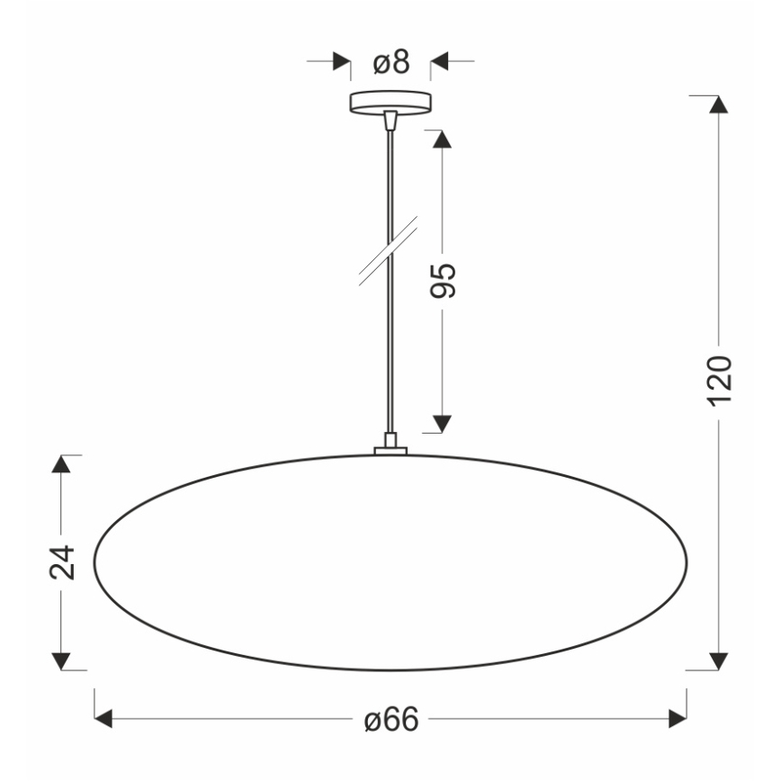 Pendelleuchte an Kabel CAFEE 1xE27/40W/230V Durchmesser 66 cm braun