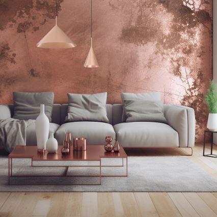 Pendelleuchte an Kabel CAPITAL 1xGX53/15W/230V, Durchmesser 46 cm, Roségold