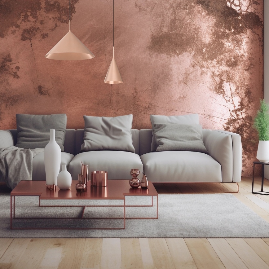 Pendelleuchte an Kabel CAPITAL 1xGX53/15W/230V, Durchmesser 46 cm, Roségold