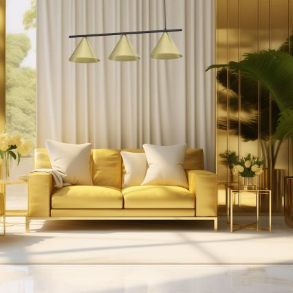 Pendelleuchte an Kabel CAPITAL 3xGX53/15W/230V, goldfarben