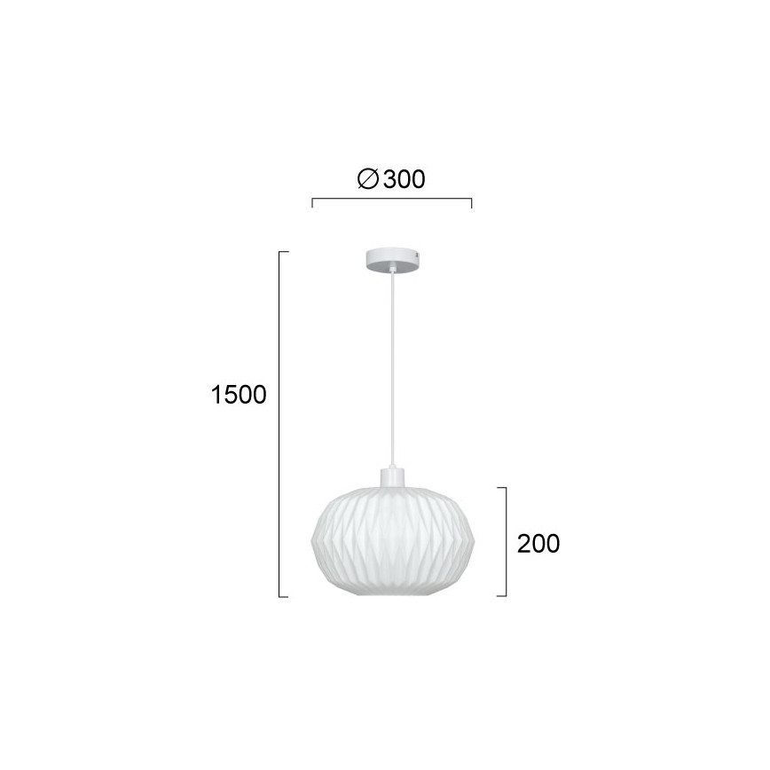 Pendelleuchte an Kabel CARSON 1xE27/40W/230V weiß