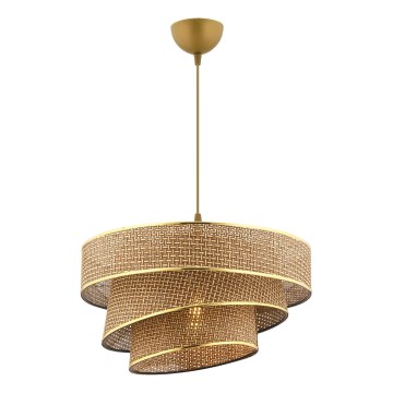 Pendelleuchte an Kabel COUPER 1xE27/60W/230V braun/gold