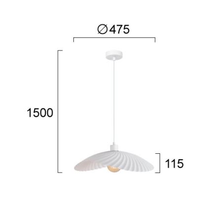 Pendelleuchte an Kabel DANCE 1xE27/40W/230V weiß