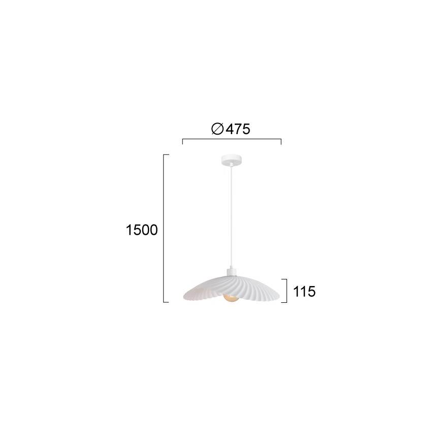 Pendelleuchte an Kabel DANCE 1xE27/40W/230V weiß