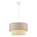 Pendelleuchte an Kabel ECHO 1xE27/60W/230V beige/creme