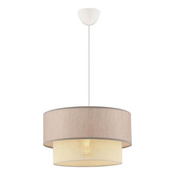 Pendelleuchte an Kabel ECHO 1xE27/60W/230V beige/creme