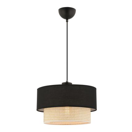 Pendelleuchte an Kabel ECHO 1xE27/60W/230V schwarz/creme