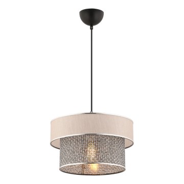 Pendelleuchte an Kabel ERO 1xE27/60W/230V creme/grau