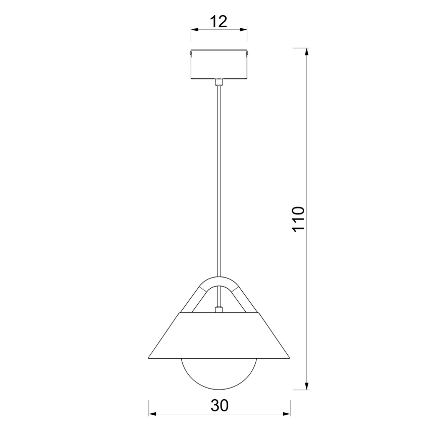 Pendelleuchte an Kabel FUNDA 1xE27/15W/230V braun