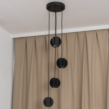 Pendelleuchte an Kabel GAMBIT 4xGU10/10W/230V schwarz