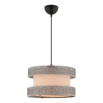 Pendelleuchte an Kabel HALO 1xE27/60W/230V beige/grau