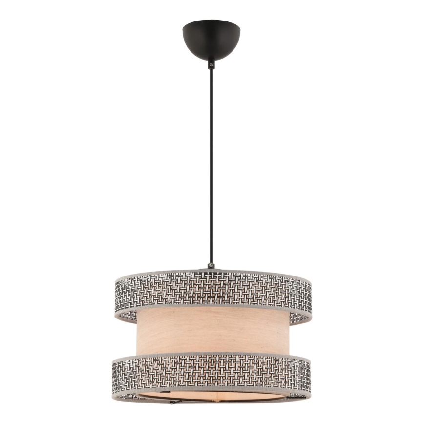 Pendelleuchte an Kabel HALO 1xE27/60W/230V beige/grau