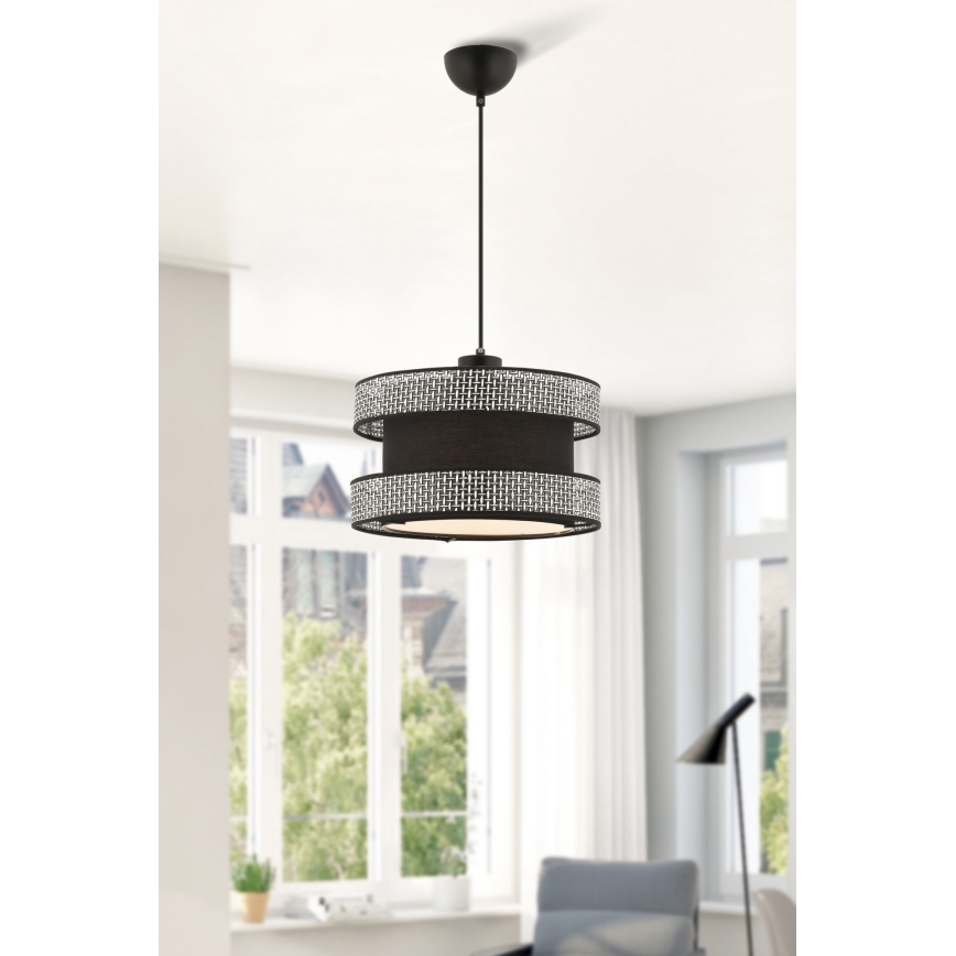 Pendelleuchte an Kabel HALO 1xE27/60W/230V schwarz/grau