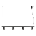 Pendelleuchte an Kabel KARBON 4xGU10/10W/230V schwarz