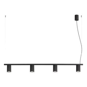 Pendelleuchte an Kabel KARBON 4xGU10/10W/230V schwarz