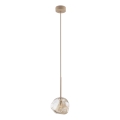 Pendelleuchte an Kabel LAVA 1xG9/8W/230V Beige/Rauchbeige Beige