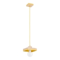Pendelleuchte an Kabel MIKO 1xE27/15W/230V gelb/beige