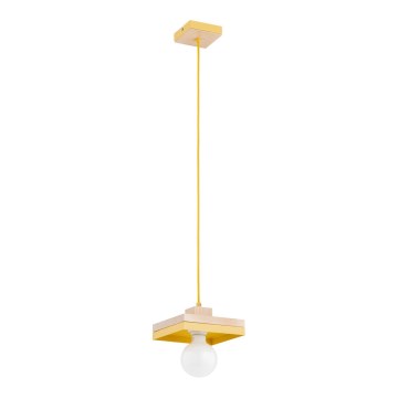 Pendelleuchte an Kabel MIKO 1xE27/15W/230V gelb/beige