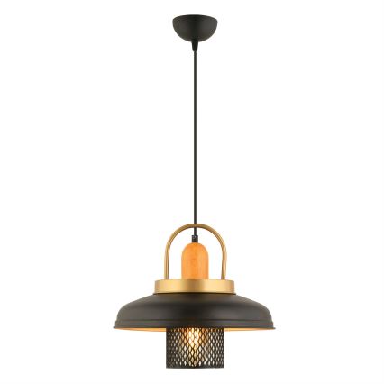 Pendelleuchte an Kabel MONZA 1xE27/40W/230V Ø 32 cm schwarz/gold