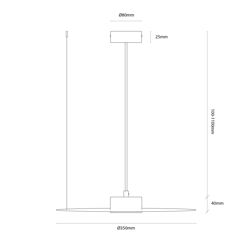 Pendelleuchte an Kabel PIATTO 1xGX53/15W/230V Ø 35 cm weiß