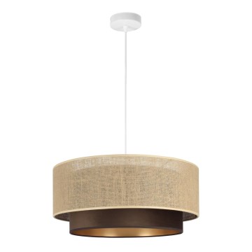 Pendelleuchte an Kabel SARTA 1xE27/60W/230V Ø 45 cm braun/Jute