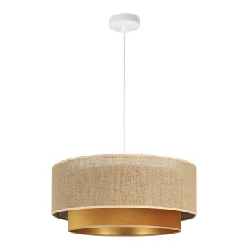 Pendelleuchte an Kabel SARTA 1xE27/60W/230V Ø 45 cm Kupfer/Jute