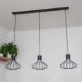 Pendelleuchte an Kabel SOLANO 3xE27/15W/230V schwarz/hochglanzchrom
