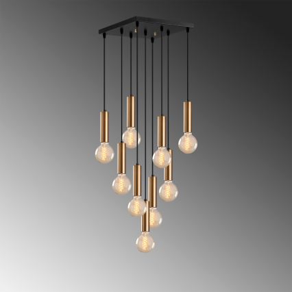 Pendelleuchte an Kabel TEMPO 9xE27/40W/230V goldfarben