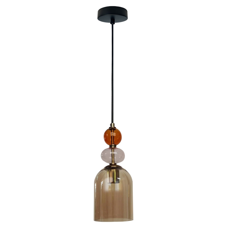 Pendelleuchte an Kabel TROPEA 1xE27/15W/230V schwarz/rauchrot/beige
