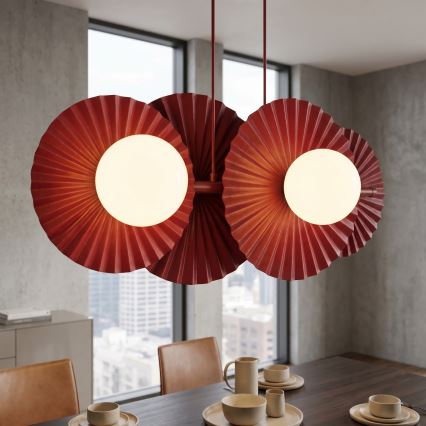 Pendelleuchte an Kabel UMBRA 4xG9/8W/230V rot