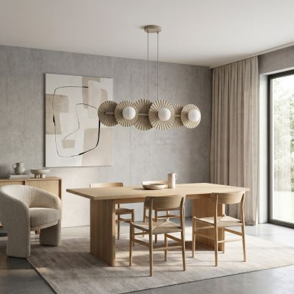 Pendelleuchte an Kabel UMBRA 6xG9/8W/230V beige