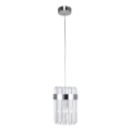 Pendelleuchte an Kabel VETRO 1xE14/10W/230V glänzender Chrom