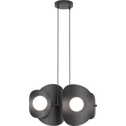 Pendelleuchte an Seil ELEMENTI 4xG9/8W/230V schwarz