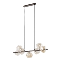 Pendelleuchte an Seil LAVA 7xG9/8W/230V Bronze/rauchbeige
