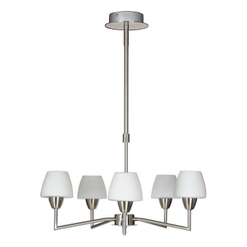 Pendelleuchte an Stange TOGO 5xG9/40W/230V matt chrom/weiß