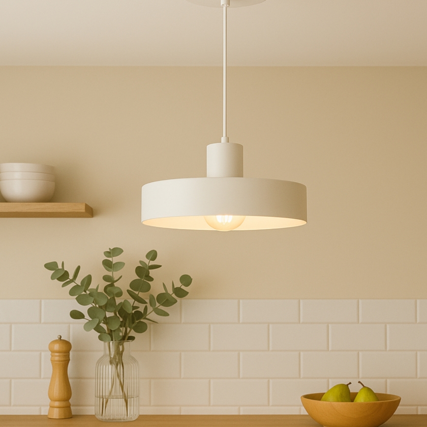 Pendelleuchte ARCANE mit Kabel 1xE27/60W/230V, weiß