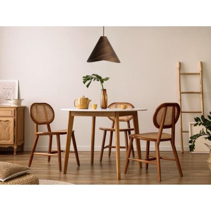 Pendelleuchte aus Holz an Kabel 1xE27/60W/230V Ø 45 cm massiv/Nussbaum/Gummibaum