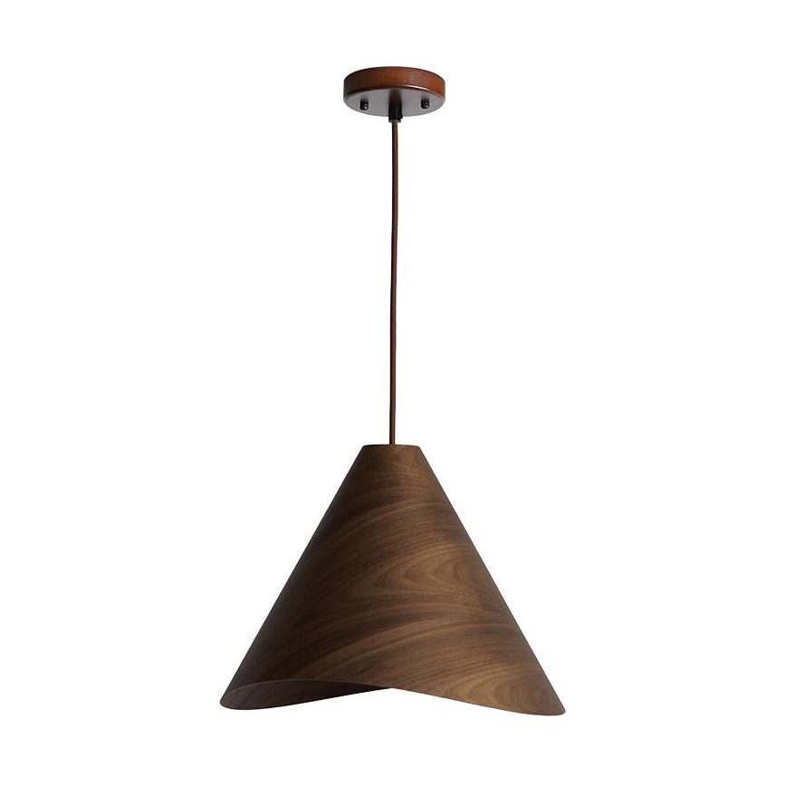 Pendelleuchte aus Holz an Kabel 1xE27/60W/230V Ø 45 cm massiv/Nussbaum/Gummibaum